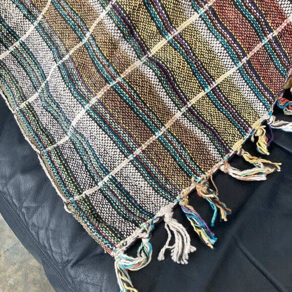 Woven Scarf Ganesh Himal Trading Boho Tribal Textile Art Chunky Cotton - Picture 8 of 10